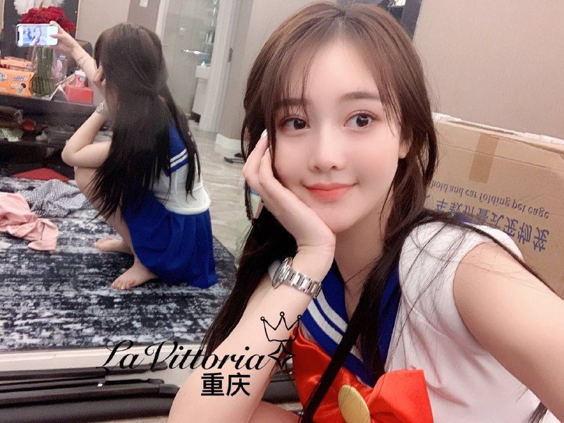 #重庆LaVittorJP❤人，行业新秀天然无整声音甜美⬆️⬇️粉外纯内sao 碧玺好评 乖巧可爱168D